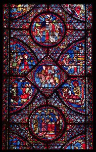 Escenas de la Vida de Carlomagno (747-814) del deambulatorio, c.1215-25 de French School