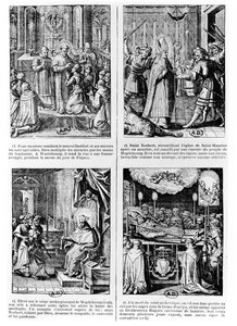 Escenas de la vida de San Norberto, fundador de la orden de canónigos regulares premonstratenses de French School
