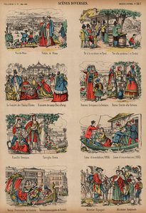 Escenas de varios lugares europeos de French School