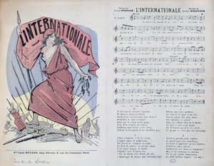 Partitura de la canción La Internacional, c.1900
