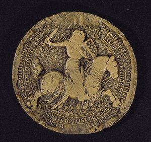 Sello de Luis I de Anjou (1339-84) Rey de Sicilia, 1383 de French School