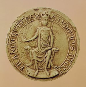 Sello de Luis VIII (1187-1226) (cera) de French School