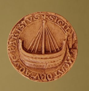 Sello de la Hansa de los comerciantes de agua, principios del siglo XIII de French School