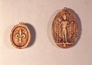 Sellos de Margarita de Provenza, 1284 de French School