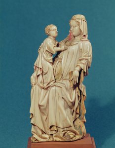 Virgen y Niño sentados de French School