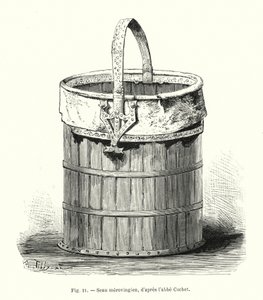 Sello merovingio, según el abad Cochet (grabado) de French School