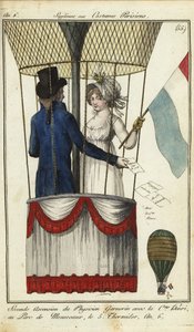 Segundo ascenso en globo del Dr. Andre-Jacques Garnerin, 8 de julio de 1798 de French School