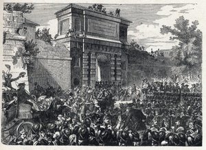 Segunda coalición: la Batalla de Hohenlinden (cerca de Múnich, Alemania) el 12 de Frimaire año IX (3 de diciembre de 1800) entre las tropas francesas del General Jean Victor Moreau y las fuerzas austriacas y bávaras comandadas por el Archiduque Juan Bautis