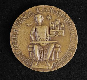 Segundo sello de Raimundo VII (1197-1249) de Toulouse (cera) de French School