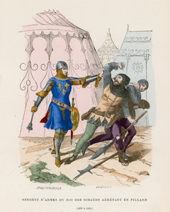 Sargento de Armas arrestando a un saqueador, 1290-1330