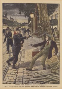 Tiroteo entre la policía y criminales en una calle de París de French School