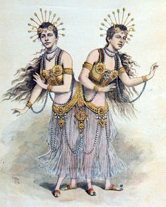 Gemelas siamesas, Rosa - Josepha Blazek de "Le Petit Journal", París, 8 de abril de 1891 (grabado) de French School