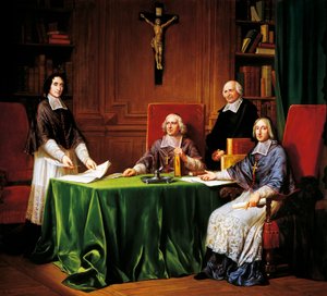 Firma de los artículos de la conferencia de Issy celebrada en 1697 entre Jacques Benigne Bossuet (Obispo de Meaux), Louis-Antoine Noailles (Obispo de Chalons) y François Fénelon (Arzobispo de Cambrai) de French School