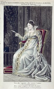 Signora Barilli en el Papel de la Condesa Almaviva en Las Bodas de Fígaro de French School
