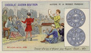 Denario de plata parisis del reinado de Hugo Capeto, 987 de French School