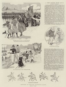 Bocetos en balnearios belgas (grabado) de French School