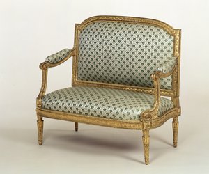 Pequeño sofá de Luis XVI, estampado por J.P.Boulard, c.1775 de French School