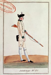 Soldado del 85º Regimiento de Saintonge, c.1780 de French School