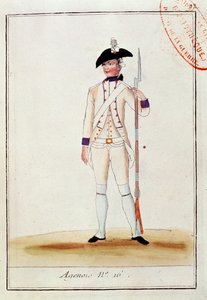 Soldado del Regimiento de Infantería Agenois, c.1780 de French School