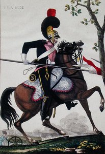 Soldado de la Caballería de la Casa Francesa durante el período del Imperio de French School