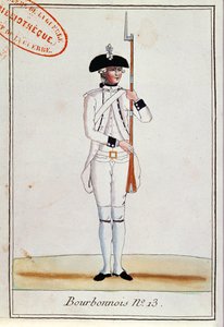 Soldado del Regimiento de Bourbonnois, c.1780