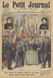 Presentación solemne de la Medalla de la Guerra Franco-Prusiana a dos mujeres voluntarias francesas del Año de French School