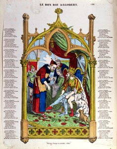 Letras de la canción para Le Bon Roi Dagobert, mediados del siglo XIX de French School