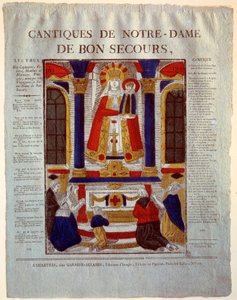 Canto de Nuestra Señora del Buen Socorro. Grabado del siglo XIX. París, Museo de Artes y Tradiciones Populares de French School