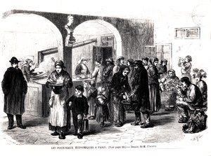 Comedor social en París, c. 1860