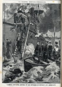 El almirante español Cervera y sus oficiales se rindieron a los estadounidenses. La guerra de independencia de Cuba, que estaba bajo dominio español, estalló en 1895, y los cubanos pidieron a los estadounidenses que intervinieran. Así comenzó y terminó la  de French School
