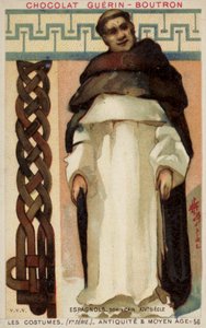 Fraile dominico español, siglo XIV de French School