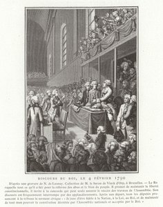 Discurso del Rey Luis XVI de Francia a la Asamblea Nacional, Revolución Francesa, 4 de febrero de 1790 de French School