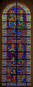 San Juan y Santiago; Adoración de los Magos; donante: Bouchard de Marly de French School