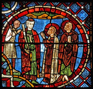 San Simón y San Judas imploran misericordia de French School