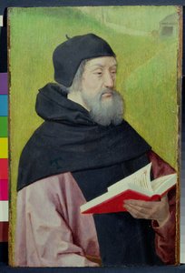San Antonio Abad (óleo sobre tabla) de French School