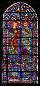 San Cosme y San Damián; sacerdote donante Geoffrey de French School