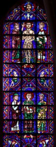 San Juan Bautista con Agnus Dei; el bautismo en el Jordán de French School
