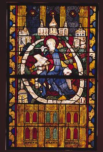 San Juan Evangelista escribiendo el Apocalipsis, Escuela Parisina, c.1350 de French School