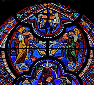 La ventana de San Juan: ángeles esperan la muerte y resurrección de San Juan de French School