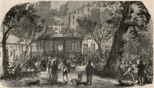 Sello de Cheval Blanc en París en el siglo XIX - Grabado en “Tableau-de-Paris” de Edmond Texier 1852