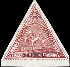 Sello de la colonia francesa de Obock renombrada 