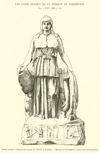Estatua antigua conservada en el templo de Teseo, en Atenas