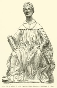 Estatua de Plinio el Viejo, erigida en 1498, Catedral de Como de French School