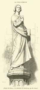 Estatua de Sabina, en la catedral de Estrasburgo (grabado)