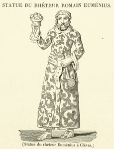 Estatua del reteur Eumenius en Cleves (grabado)