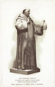 Estatua de Dom Perignon de French School