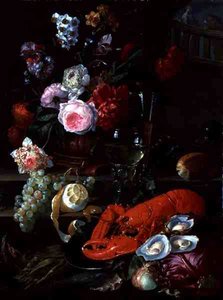 Naturaleza Muerta con Langosta, c.1700 de French School