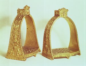 Estribos pertenecientes a Luis XIV (1638-1715) (oro) de French School