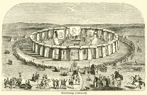 Stonehenge, restaurado (grabado)