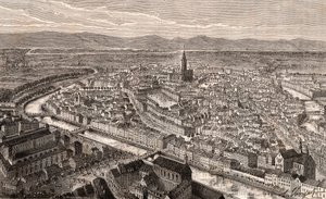 Estrasburgo - Bajo Rin, en Alsacia - grabado en 